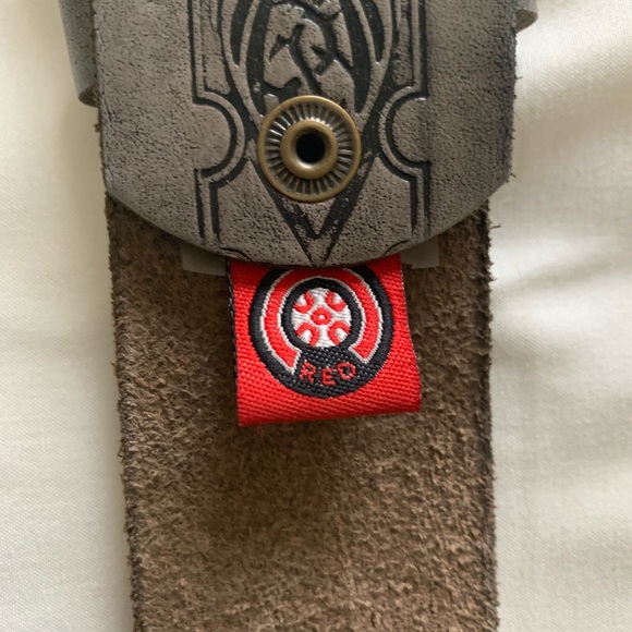 Rhinestone Studded Printed Leather Belt - Picture 5 of 6